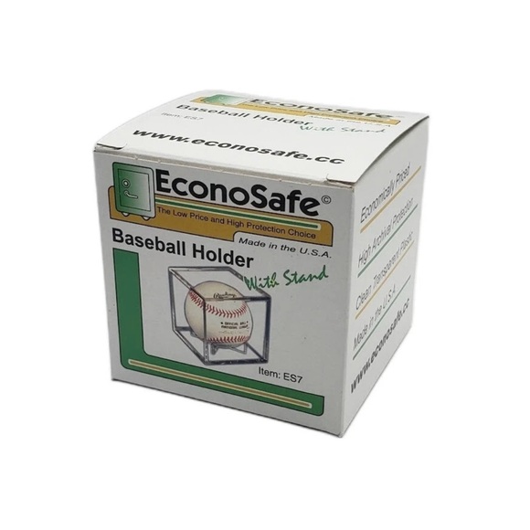 😎 NWT Econosafe Square Baseball Holder Display Case w/Built in Stand - Picture 3 of 3
